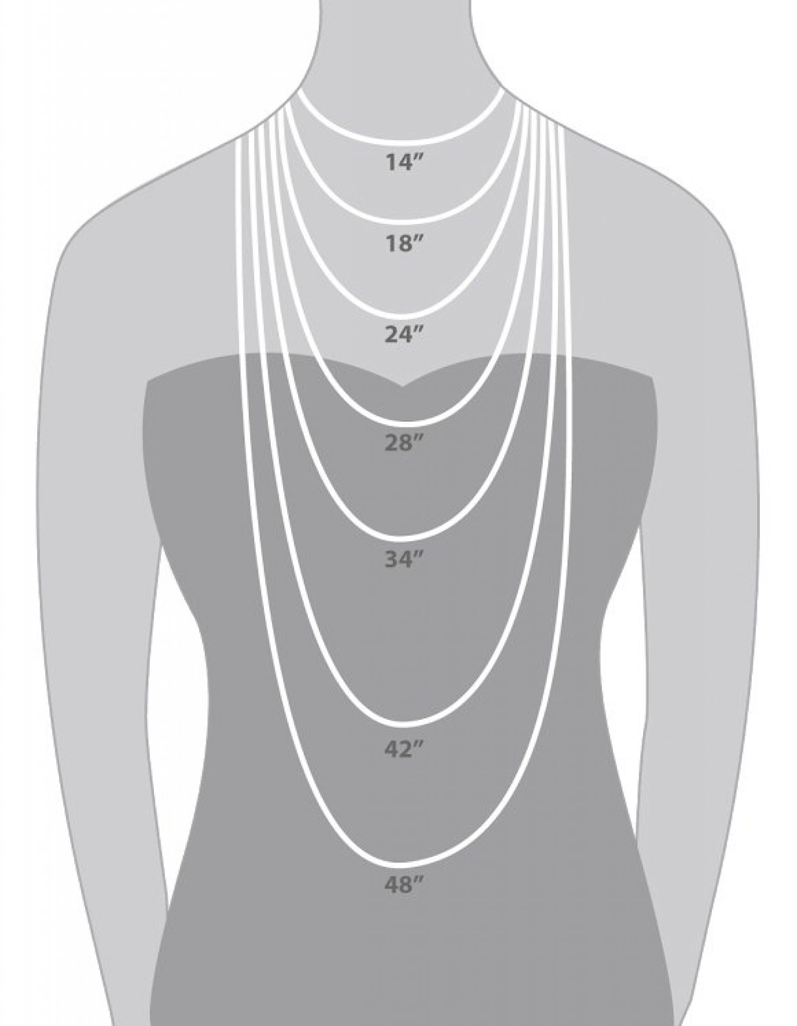 Necklace Size Chart Men's