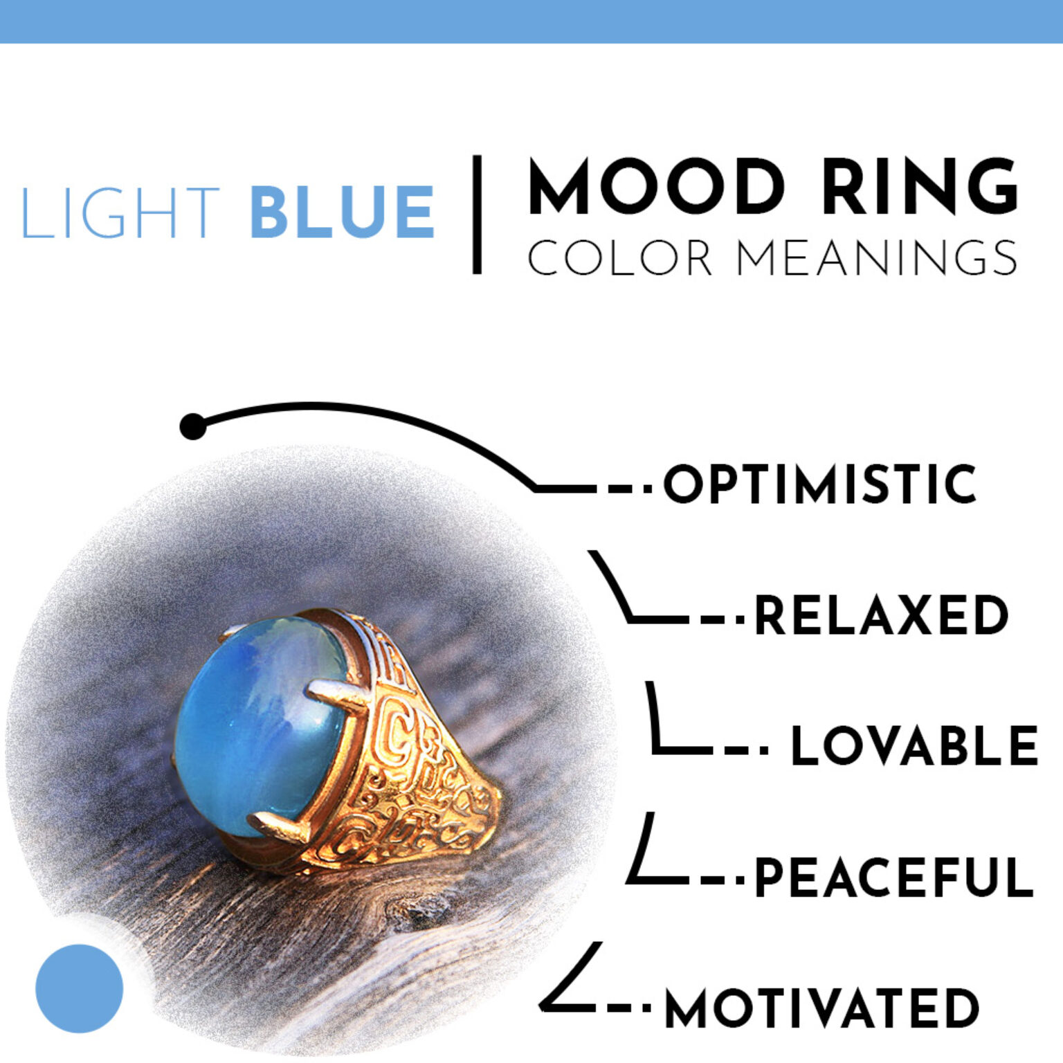 blue mood ring meaning