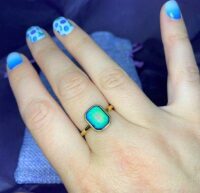 Minimalist Mood Ring Gold Filled or Sterling Silver - Color...