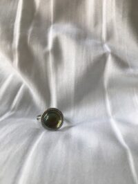 Statement Circle Mood Ring Silver Adjustable Design, Vintage, Super Cute,...