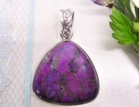 Sterling silver Purple Jasper pendant